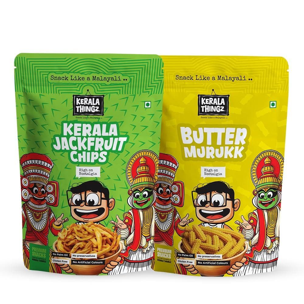 Jackfruit Chips (150g) + Butter Murukku (150g) | Combo 300g
