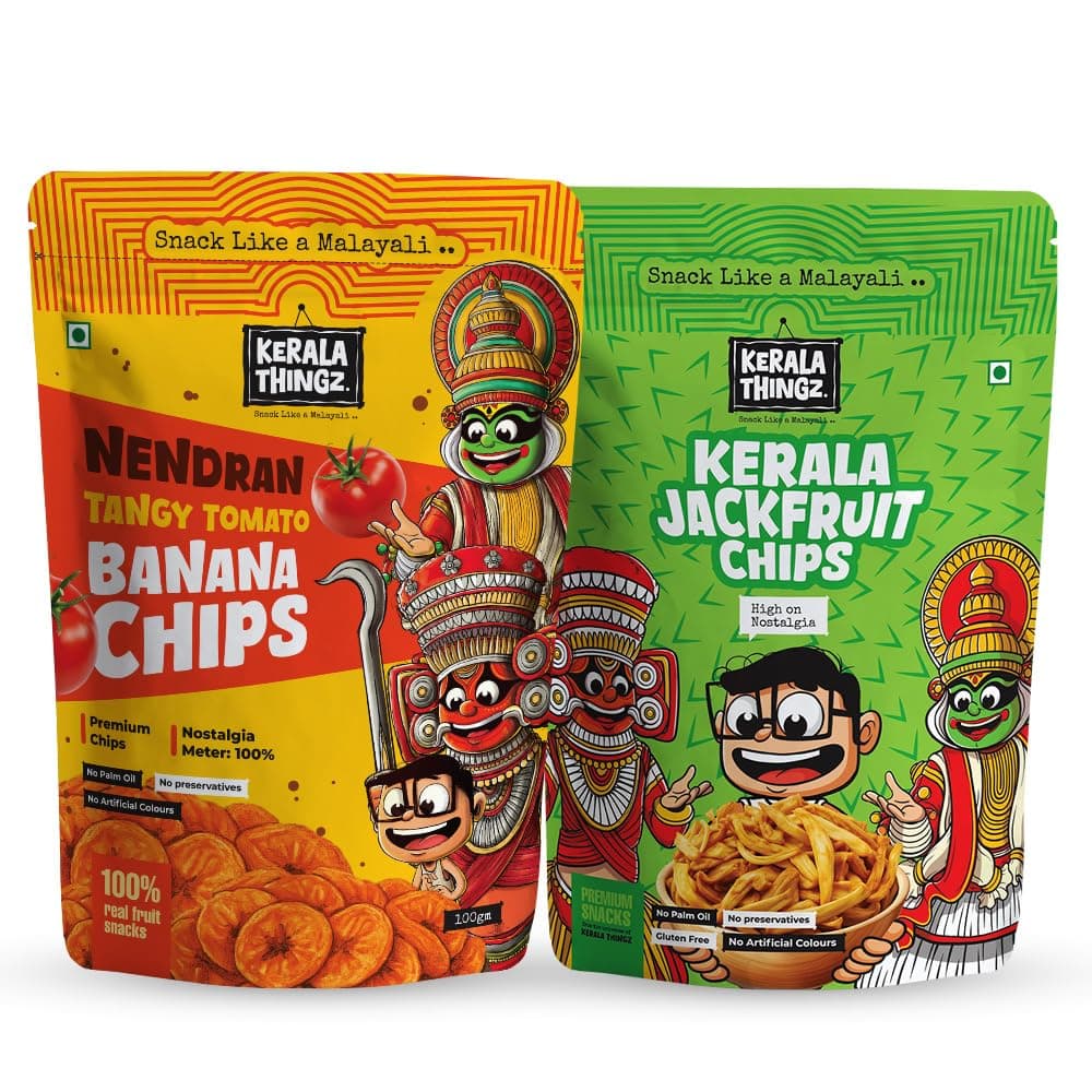 Tangy Tomato Banana Chips (100g) + Jackfruit Chips (150g) | Combo 250g